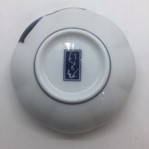 Noritake Japanese Porcelain Covered Trinket Dish Blue Leaves Jewelry box - Picture 4 of 6